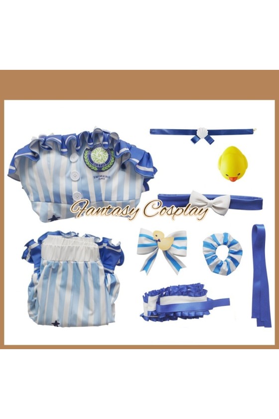Identity V Mechanic Tracy Reznik Re-Swim Blue Outfit Cosplay Costume 2